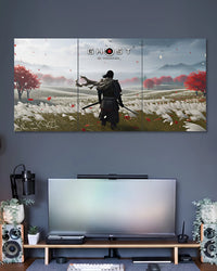 Ghost of Tsushima Landscape 3 Piece Split Poster three-panel artwork 2