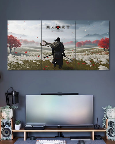 Ghost of Tsushima Landscape 3 Piece Split Poster three-panel artwork 2