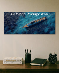 Go Where Average Won't 3 Piece Split Wall Art three-panel artwork 1