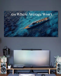 Go Where Average Won't 3 Piece Split Wall Art three-panel artwork 2