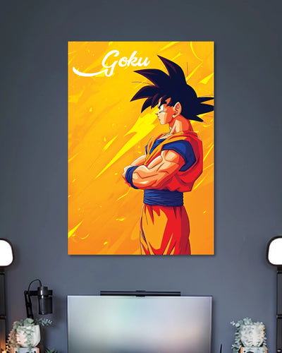 Alternative artwork featuring Goku Dragon Ball Z Orange Anime Poster