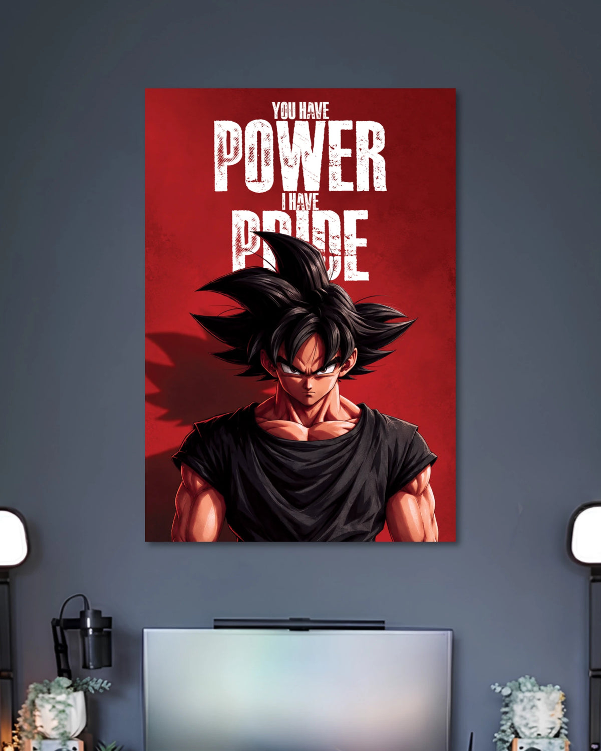 Alternative artwork featuring Goku You Have Power I Have Pride Anime Poster