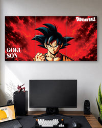 Three-panel Goku Red Aura 3 Piece Poster Set artwork featuring premium detailed design 1