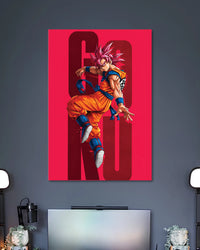 Alternative artwork featuring Goku Super Saiyan God Red Aura Character Poster