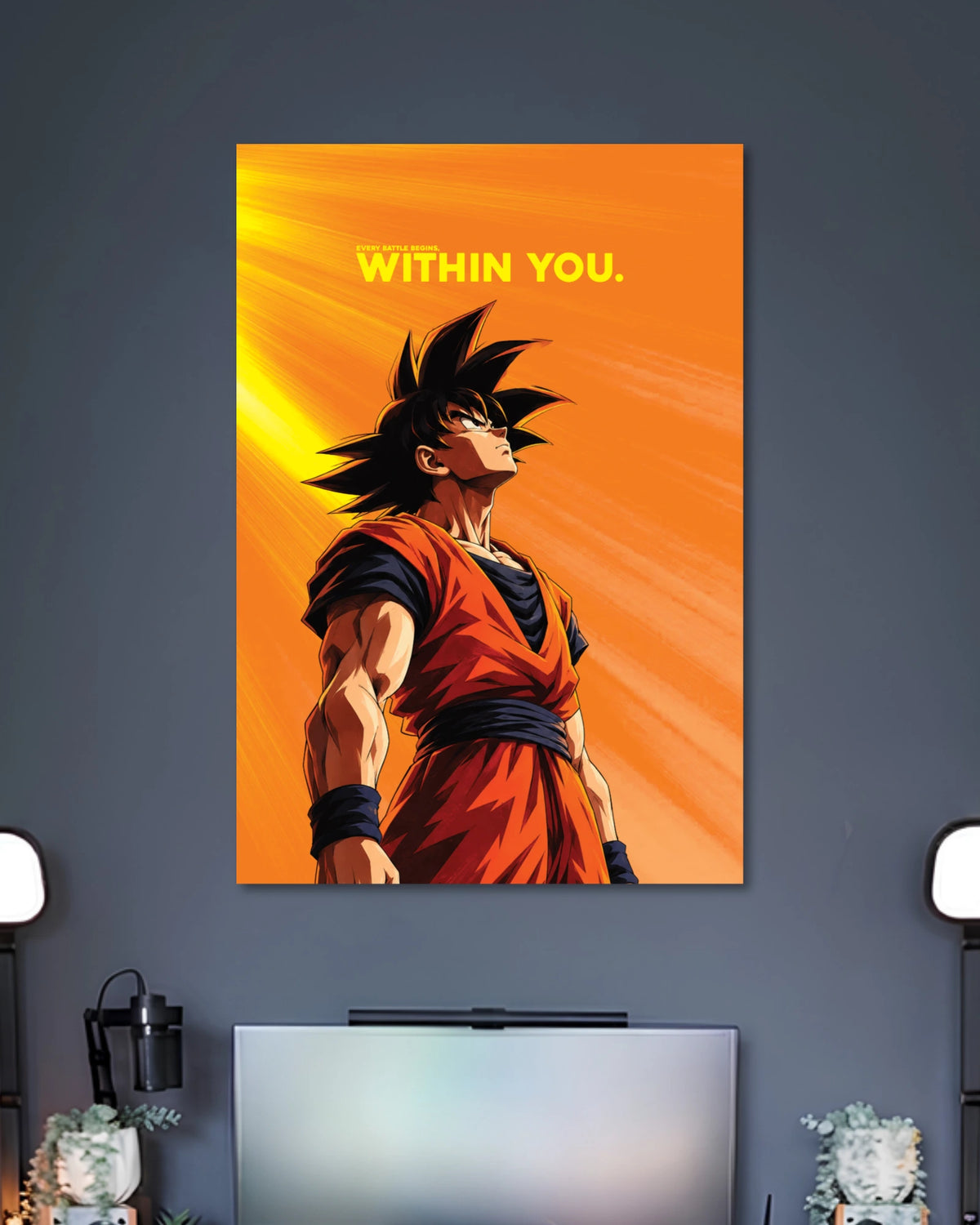 Alternative artwork featuring Goku Within You Dragon Ball Z Anime Motivation Poster