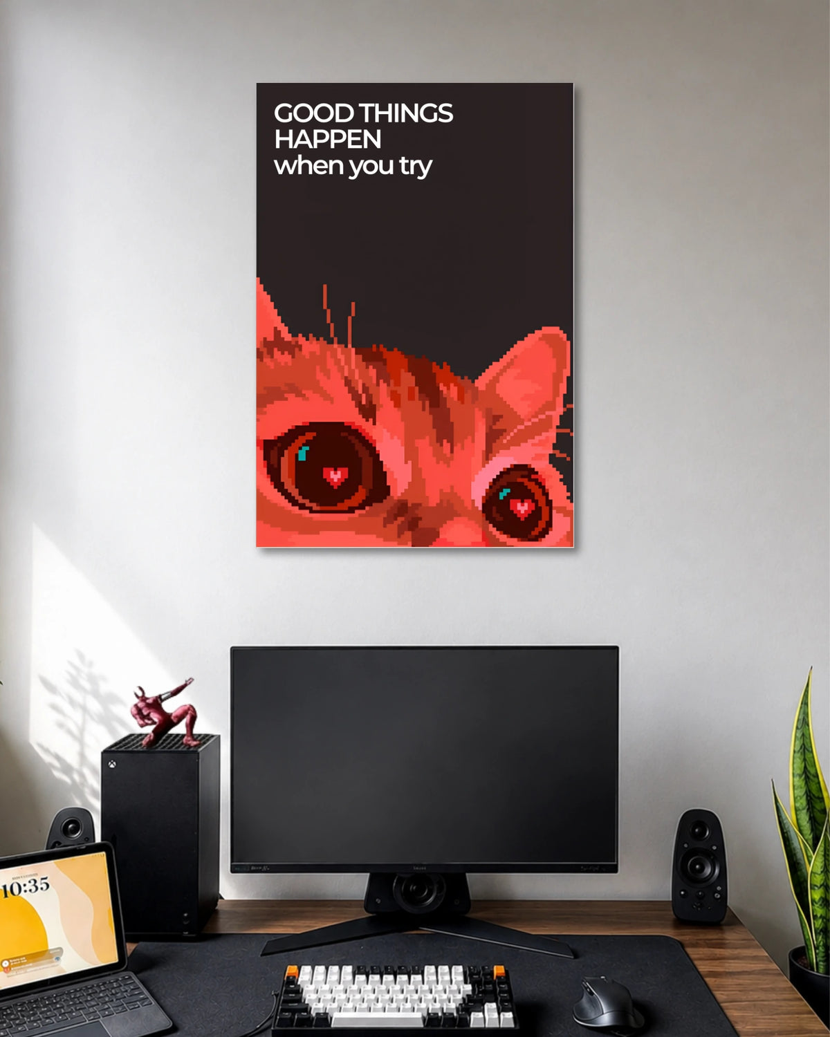 Good Things Happen When You Try Cat Poster poster artwork