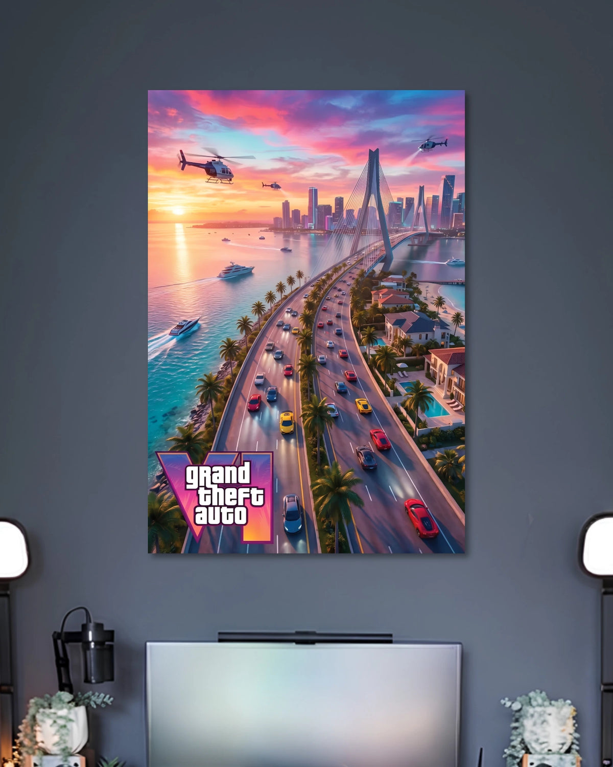 Alternative artwork featuring Grand Theft Auto Coastal City Poster