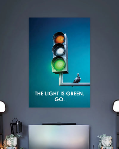 The Light Is Green Go Poster artwork with bold detailed composition 2