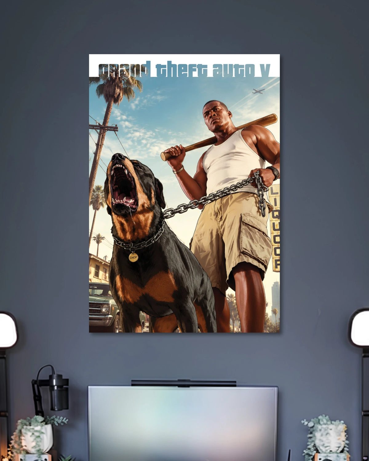 Alternative artwork featuring GTA V Franklin and Chop Gaming Character Poster