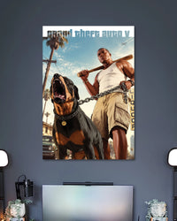 Alternative artwork featuring GTA V Franklin and Chop Gaming Character Poster