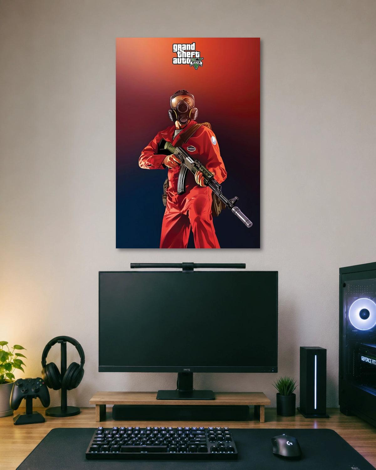 GTA V Heist Gas Mask Poster