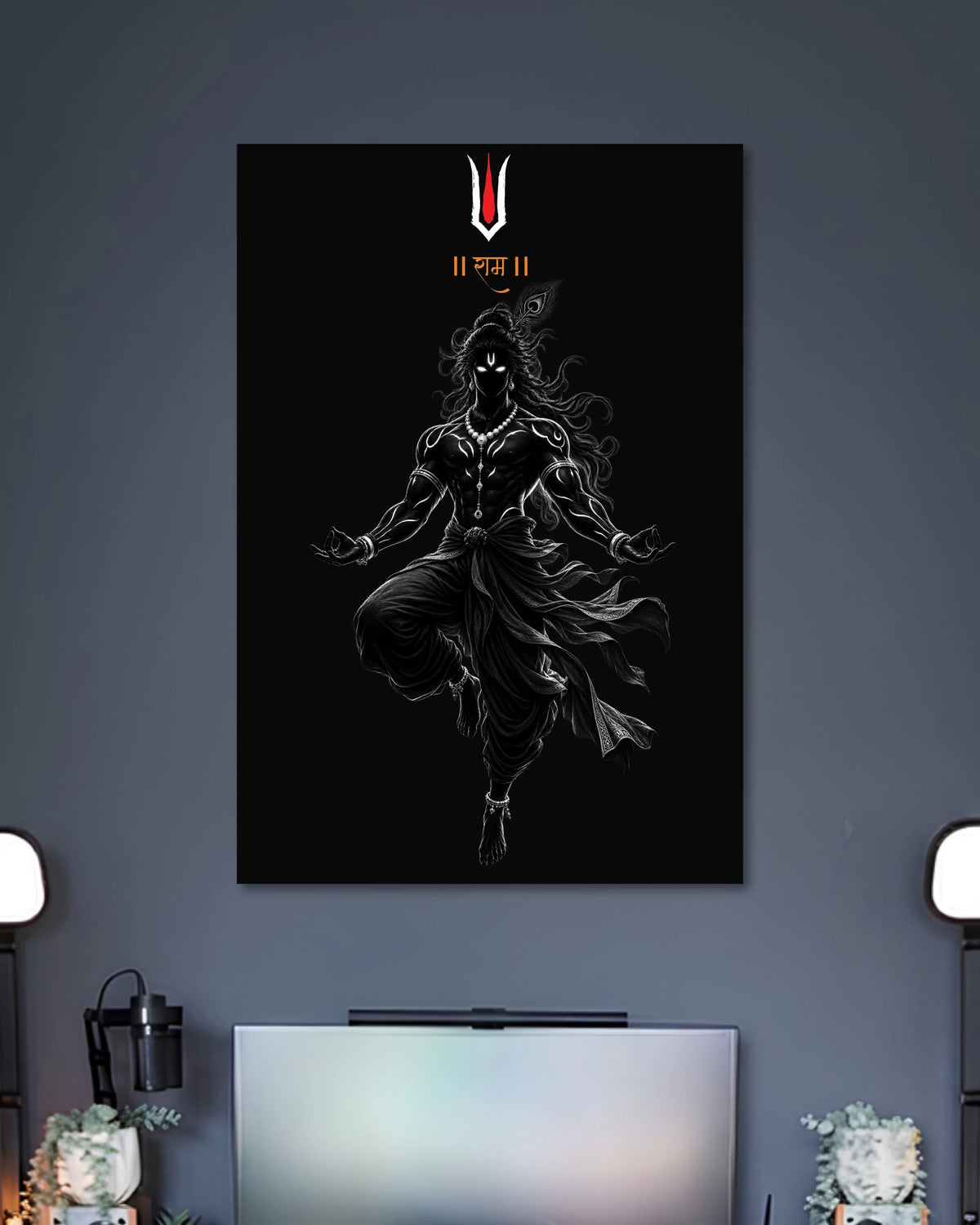 Alternative artwork featuring Hanuman Ram Black Devotional Poster