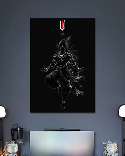 Alternative artwork featuring Hanuman Ram Black Devotional Poster