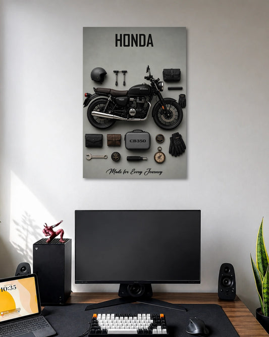 Honda CB350 Classic Rider Essentials Poster