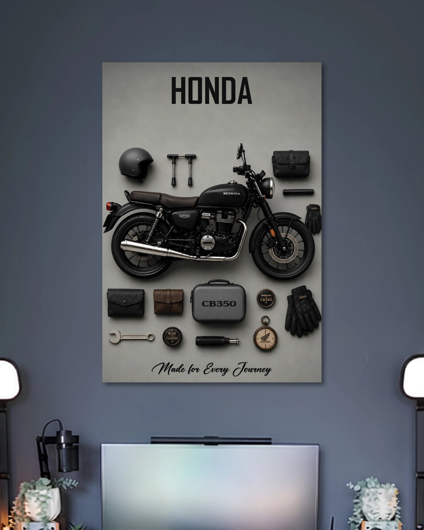 Honda CB350 Classic Rider Essentials Poster