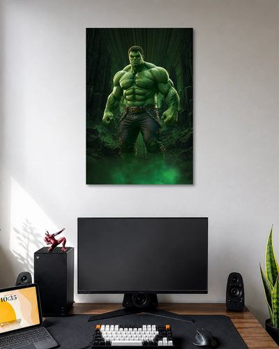 Hulk Green Power Superhero Character Wall Poster poster artwork