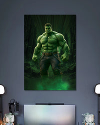 Alternative artwork featuring Hulk Green Power Superhero Character Wall Poster