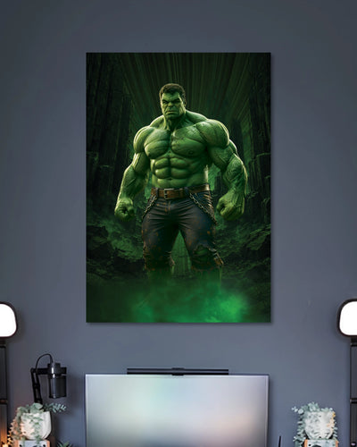Alternative artwork featuring Hulk Green Power Superhero Character Wall Poster