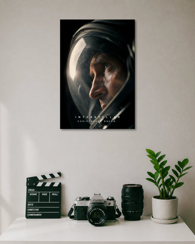 Interstellar Cooper Astronaut Poster artwork with bold detailed composition 1