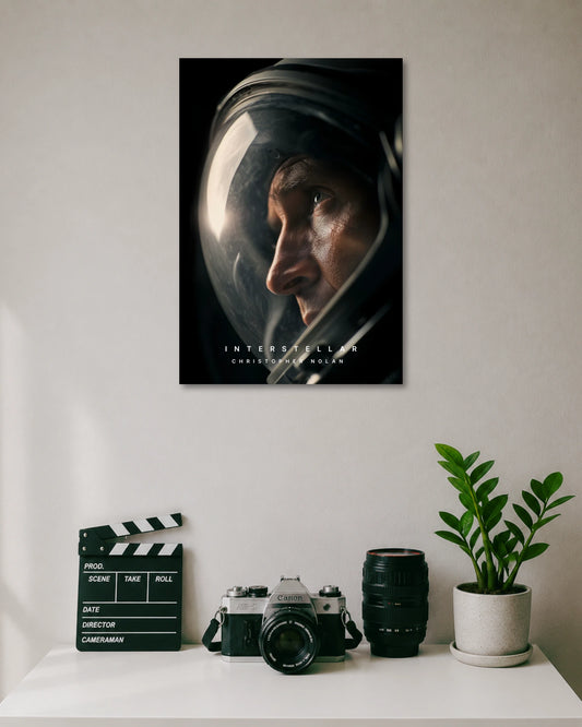Interstellar Cooper Astronaut Poster artwork with bold detailed composition 1