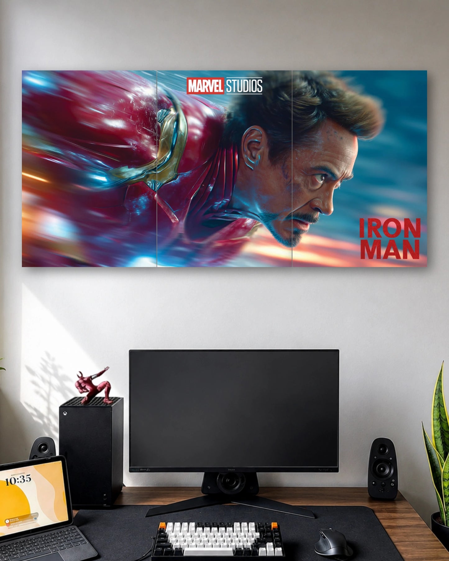 Three-panel Iron Man Flight 3 Piece Poster Set artwork featuring premium detailed design 1