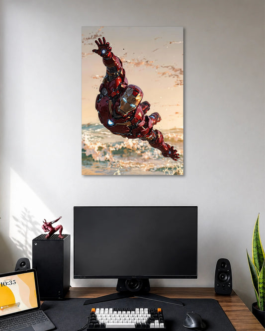 Iron Man Flying Suit Action Marvel Movie Poster poster artwork