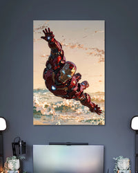 Alternative artwork featuring Iron Man Flying Suit Action Marvel Movie Poster