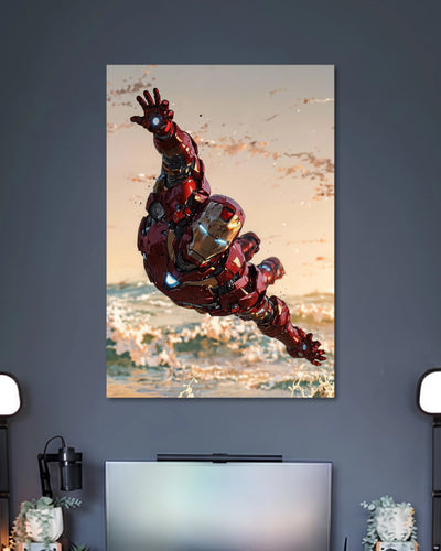 Alternative artwork featuring Iron Man Flying Suit Action Marvel Movie Poster