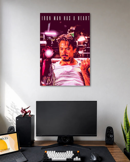 Iron Man Has a Heart Marvel Movie Poster  poster artwork