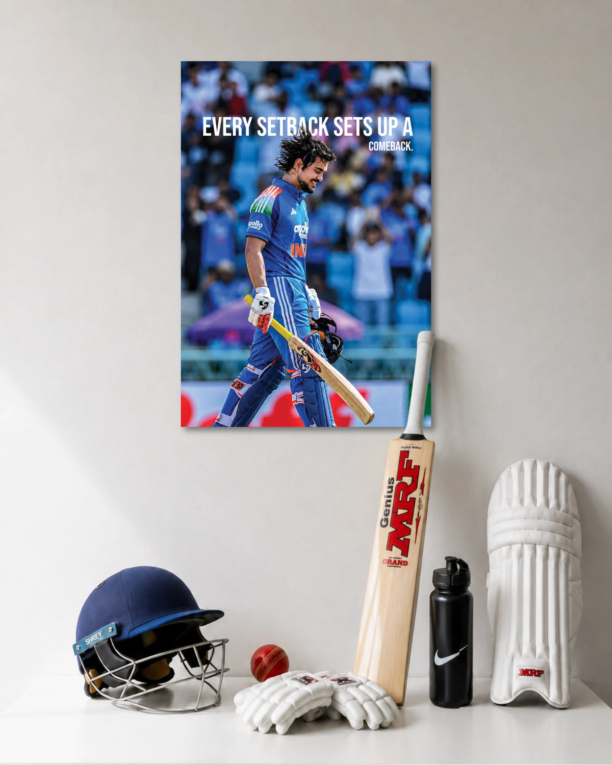 Ishan Kishan Every Setback Comeback Poster artwork with bold detailed composition 1