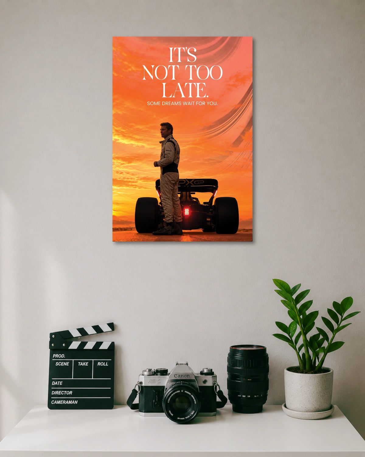 It's Not Too Late Racing F1 Movie Motivational Poster poster artwork