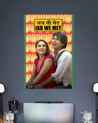 Jab We Met Geet & Aditya Poster artwork with bold detailed composition 2