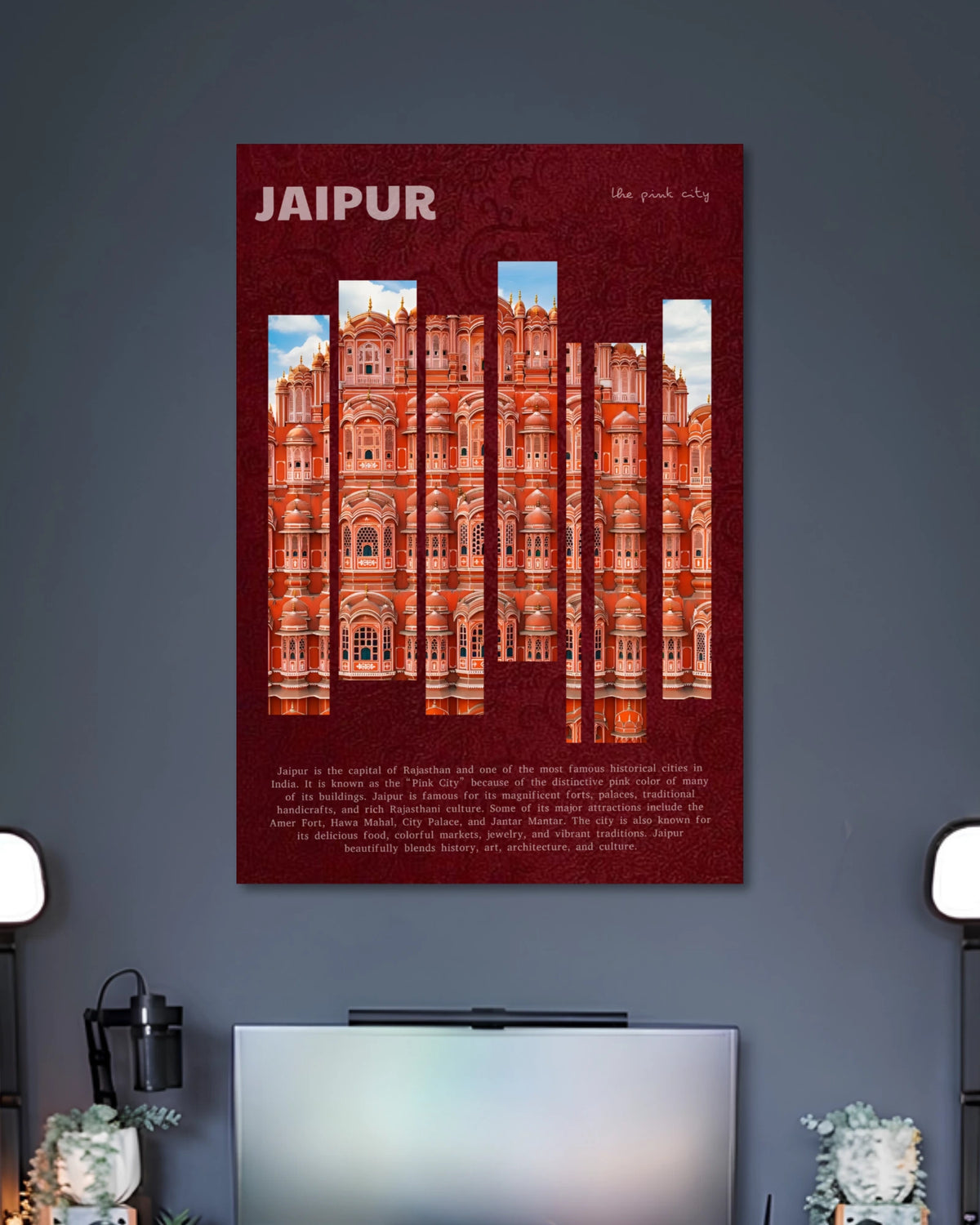 Alternative artwork featuring Jaipur Hawa Mahal Pink City Poster