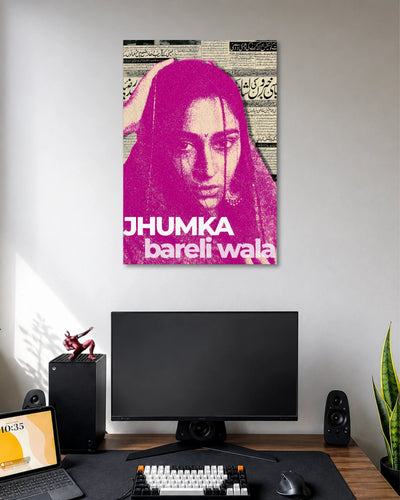 Jhumka Bareli Wala Retro Poster poster artwork