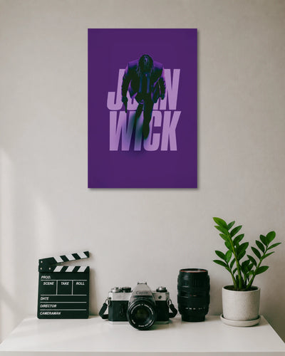 John Wick Purple Minimalist Movie Poster poster artwork