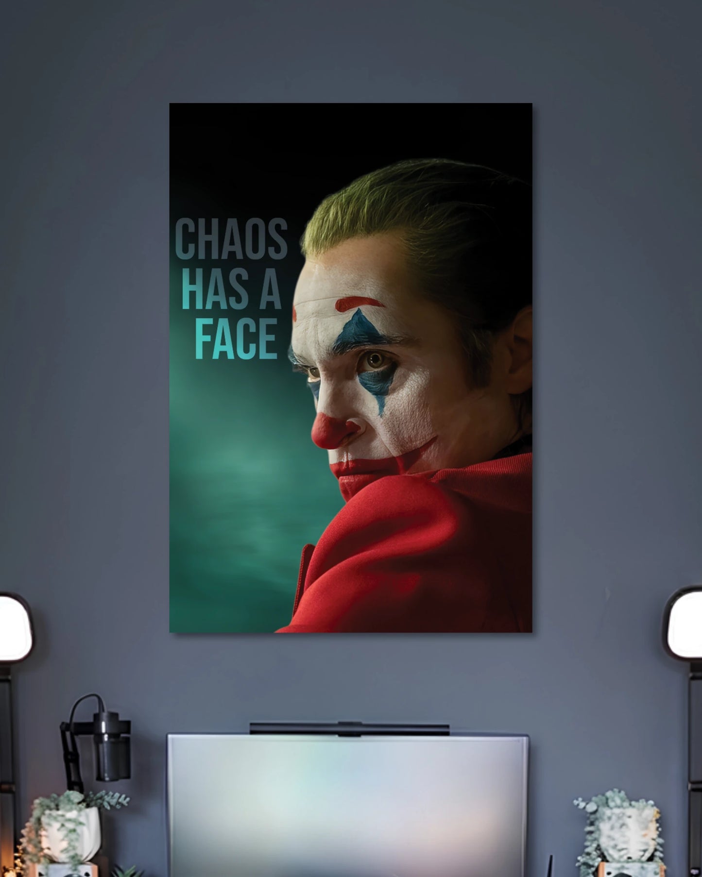 Alternative artwork featuring Joker Chaos Has a Face Poster