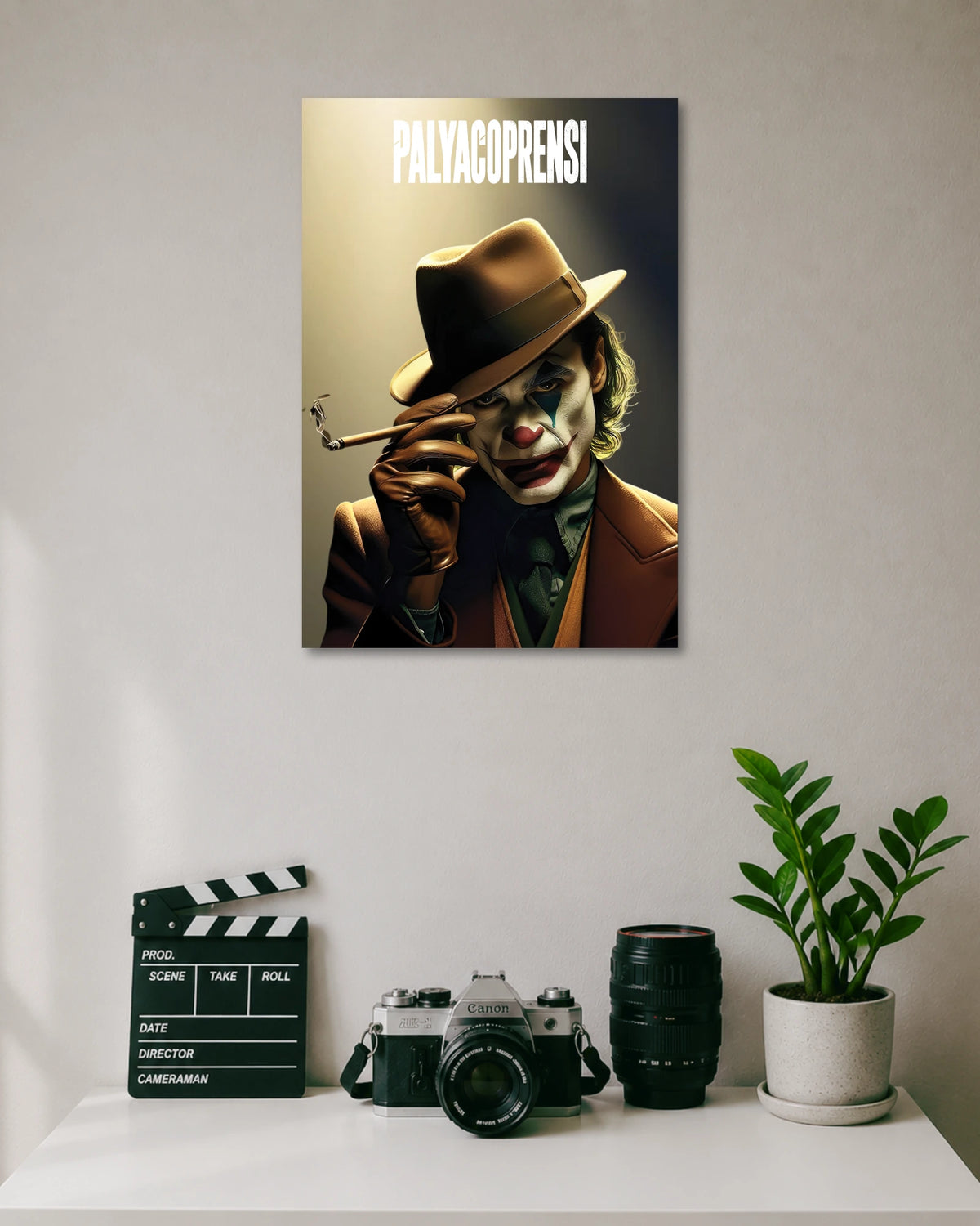Joker Hat Smoking Portrait Poster poster artwork