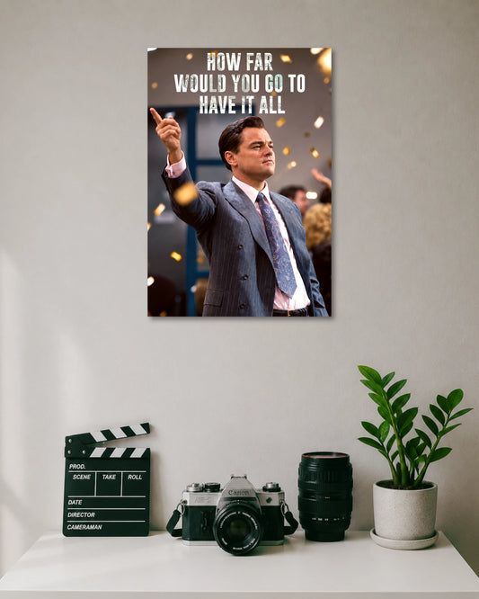 Jordan Belfort Wolf of Wall Street Ambition Poster poster artwork