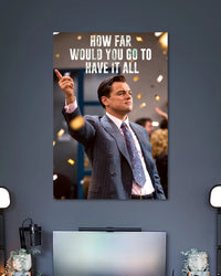Alternative artwork featuring Jordan Belfort Wolf of Wall Street Ambition Poster