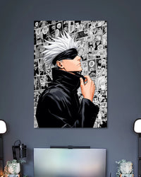 Jujutsu Kaisen Gojo Manga Collage Poster alternative artwork