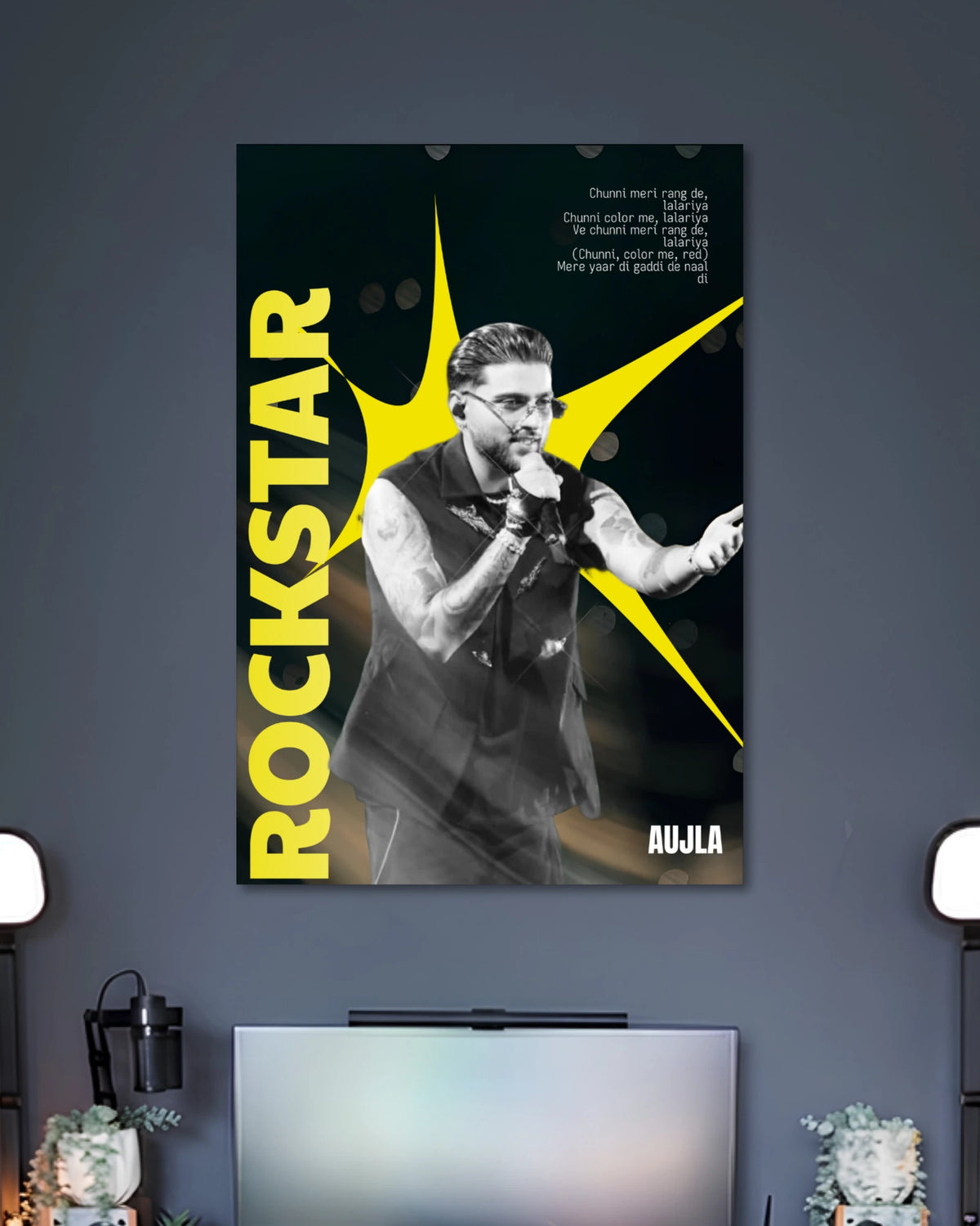 Alternative artwork featuring Karan Aujla Rockstar Music Poster