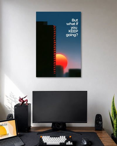 Keep Going Sunset Motivational Poster poster artwork
