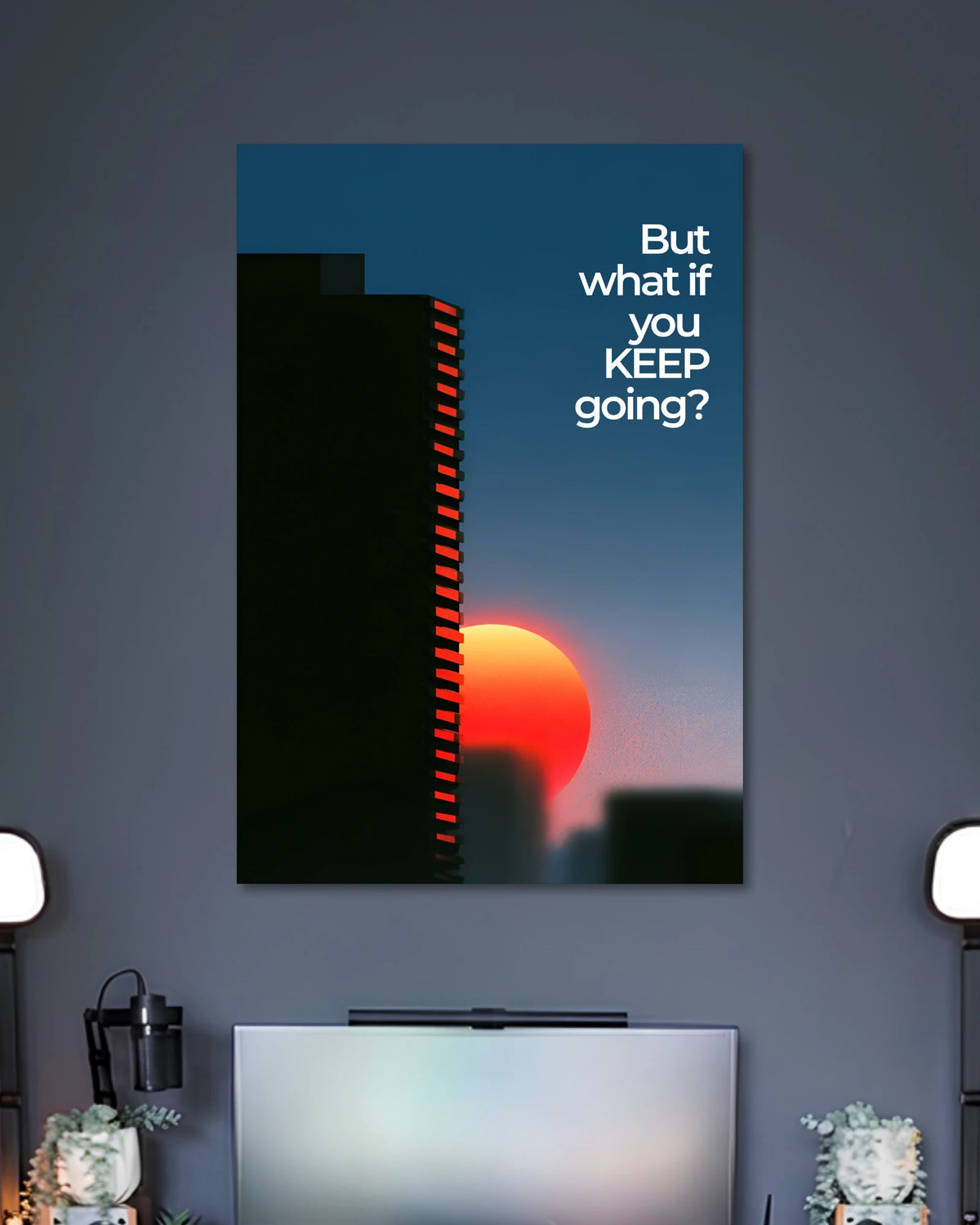 Alternative artwork featuring Keep Going Sunset Motivational Poster