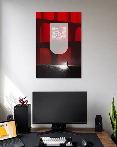 Keep Showing Up Motivational Poster poster artwork