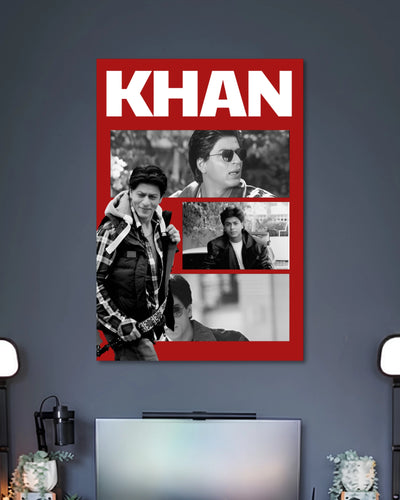 Alternative artwork featuring Khan Black and White Collage Poster