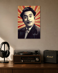 Kishore Kumar 1969 Retro Poster artwork with bold detailed composition 1