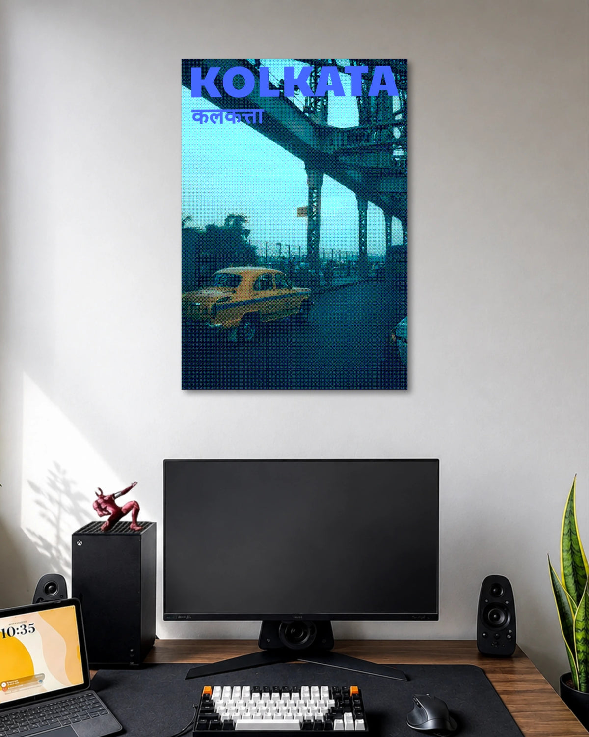 Kolkata Yellow Taxi Vintage Poster poster artwork