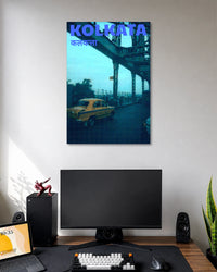 Kolkata Yellow Taxi Vintage Poster poster artwork
