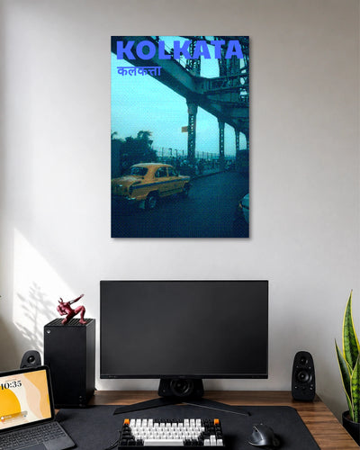 Kolkata Yellow Taxi Vintage Poster poster artwork