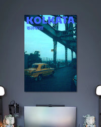 Alternative artwork featuring Kolkata Yellow Taxi Vintage Poster
